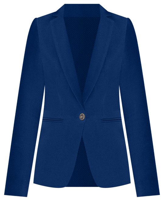 Long crêpe blazer - royal blue