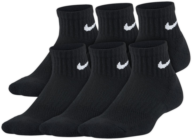 Nike Everyday Kids' Cushioned Ankle Socks (6 Pairs)