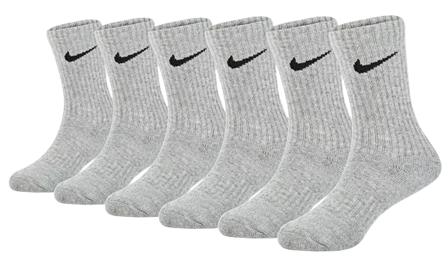 Kids' 6 Pack Youth X-Small Ankle Socks