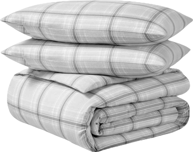 Cotton Flannel Full/Queen Duvet Cover Set