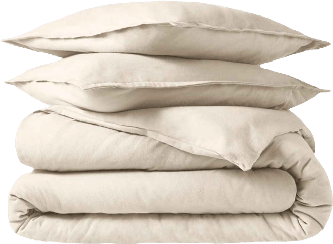 Cotton Flannel Full/Queen Duvet Cover Set