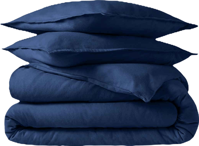 Cotton Flannel Full/Queen Duvet Cover Set