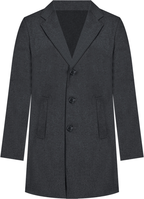 Men's Tailored Wool Blend Notch Collar Wool Blend Walker Car Coat
