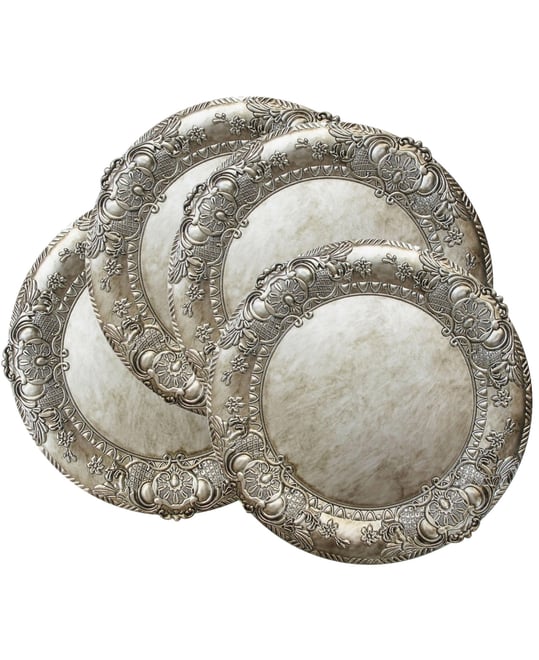 Keaton Serveware Embossed Charger Plates Set of 4