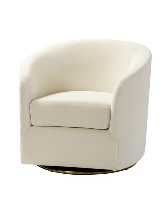 Swivel Accent Chair with Gold Metal Base for Living Room Nursery