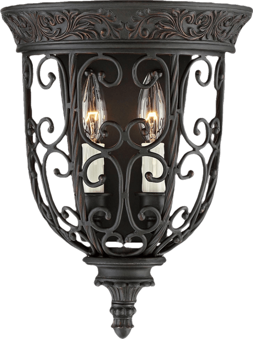 French Scroll Rustic Wall Light Sconce Rubbed Bronze Hardwire 10 1/2" Fixture for Bedroom Bathroom Vanity Reading Living Room