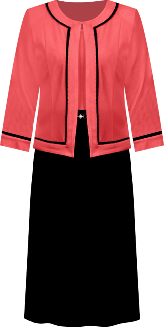 Women's 3/4 Sleeve Dress, 2 Piece Set