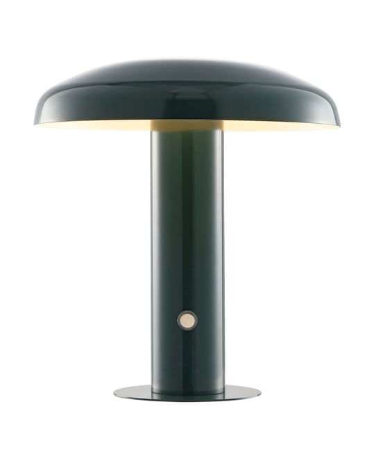 Suillius 11" Contemporary Bohemian Rechargeable, Cordless Iron Integrated Led Mushroom Table Lamp