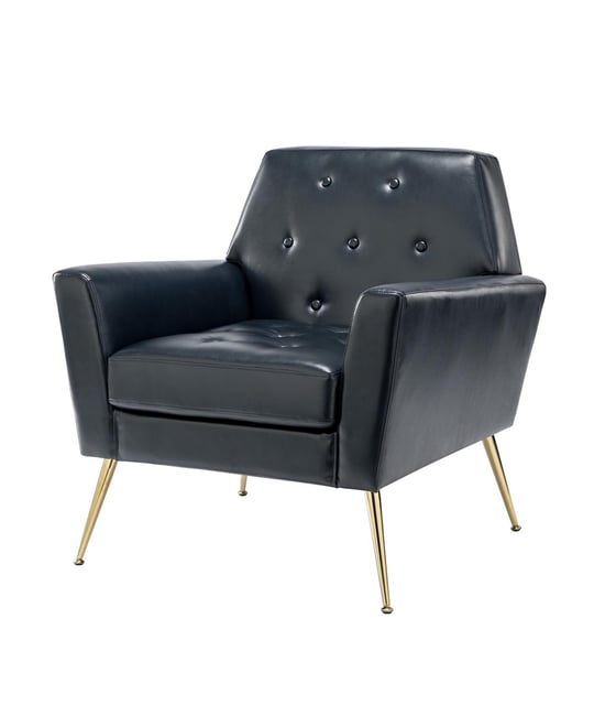 Modern Faux Leather Accent Chair for Living Room Bedroom