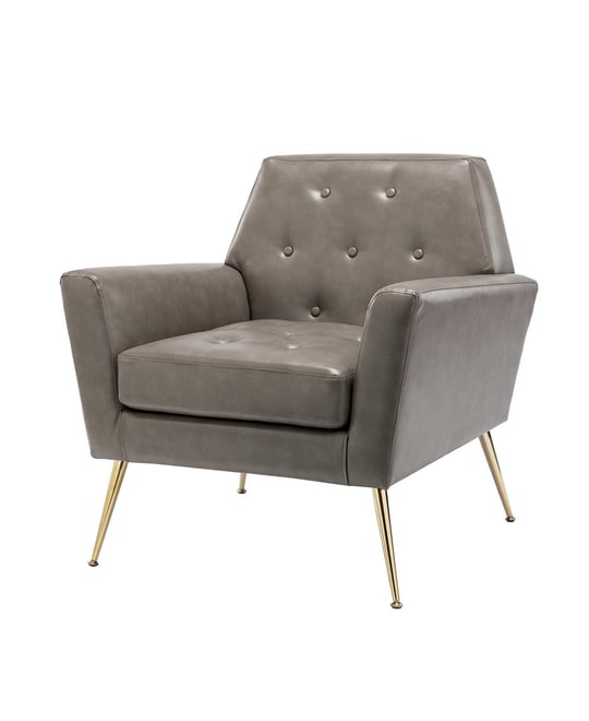 Modern Faux Leather Accent Chair for Living Room Bedroom