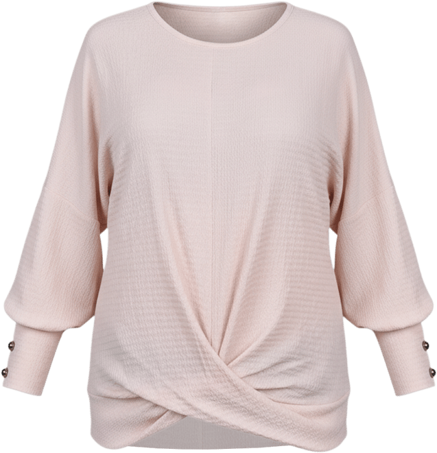 Plus Size Long Sleeve Textured Knit Top