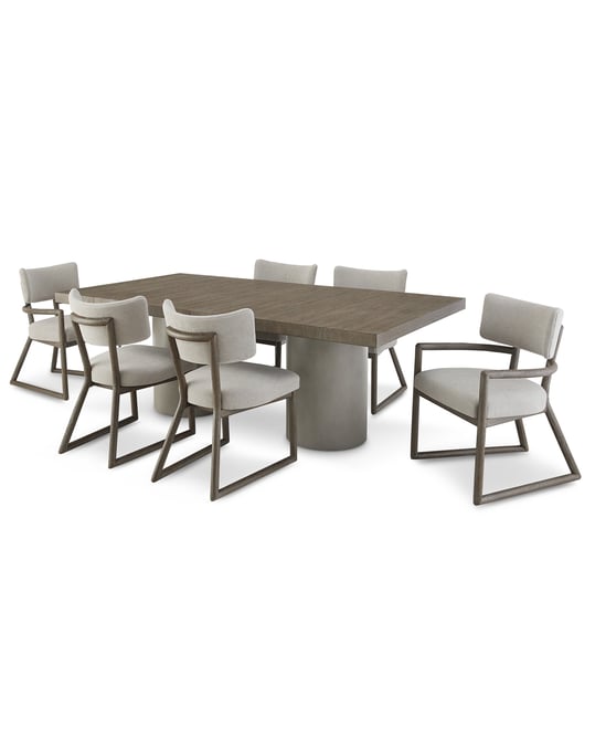 Fantasia 7pc Dining Set (Table + 4 Side Chairs + 2 Arm Chairs)