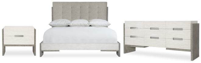 Fantasia 3pc Bedroom Set (King Bed + Dresser + Nightstand)