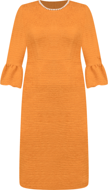 Women's 3/4 Length Imitation Pearl Detail Dress