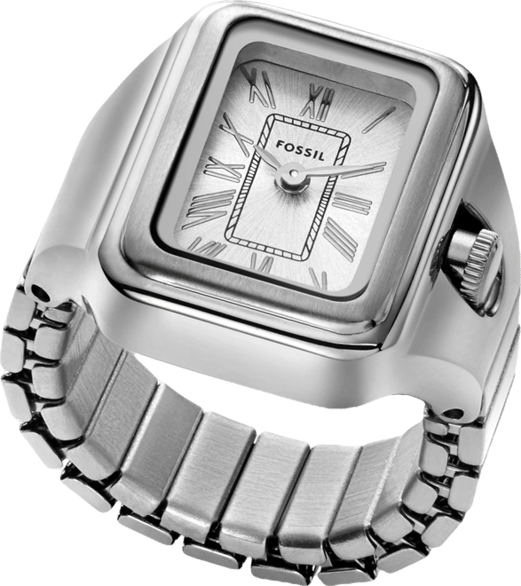 Women's Raquel Two-Hand Silver-Tone Stainless Steel Ring Watch 14mm