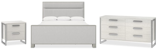 Stratum 3pc Bedroom Set (Queen Bed + Dresser + Small Nightstand)