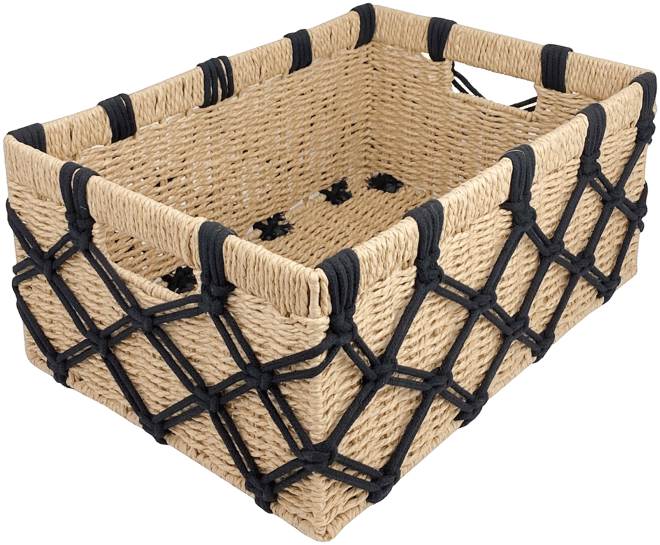 Belle Maison Paper Weave Rope Basket