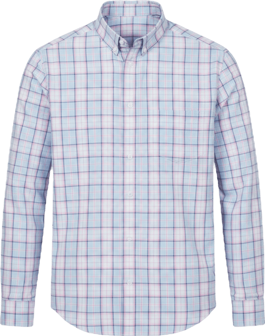 Men's Organic Long Sleeve Stretch Poplin Button Down Shirt