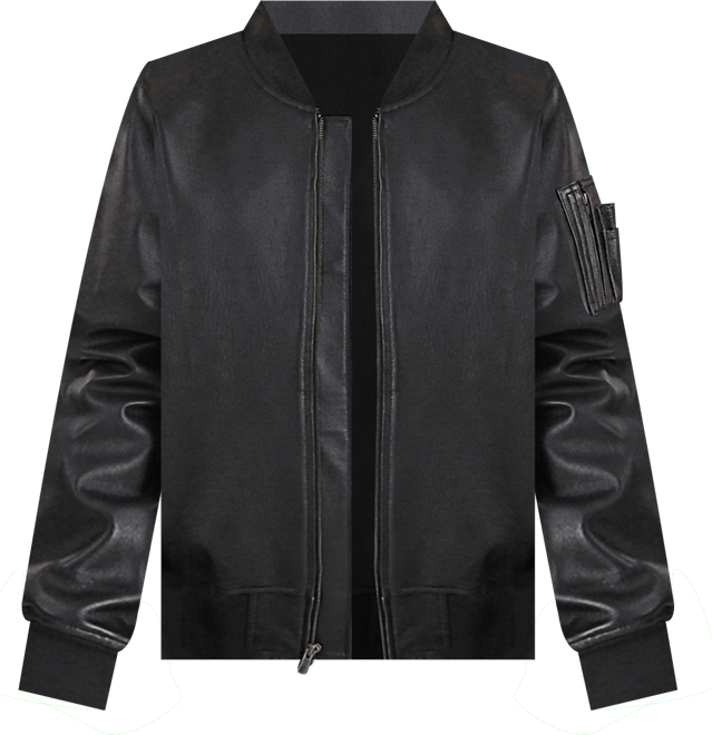 Men Ma-1 Leather Flight Bomber Jacket