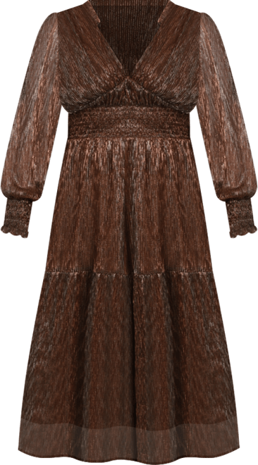 knee length dresses for ladies Long Sleeve Mesh Bodycon Maxi Dress, Brown Pattern – Jolie Moi Retail