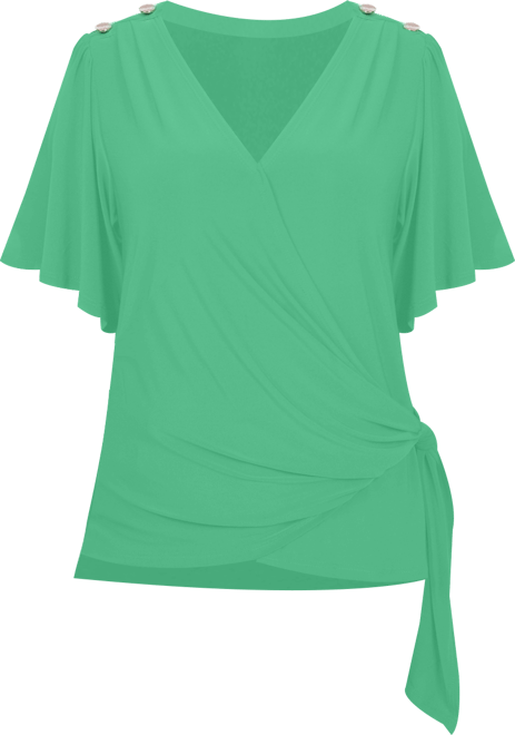 Women's Short Sleeve Wrap Top