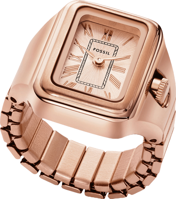 Women's Raquel Two-Hand Rose Gold-Tone Stainless Steel Ring Watch 14mm