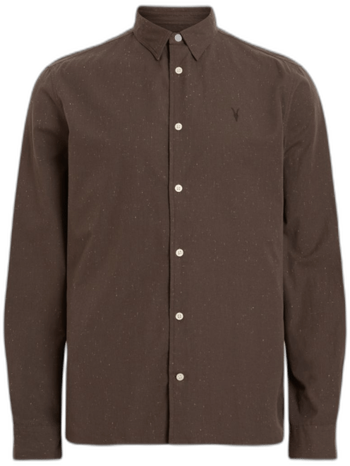ALLSAINTS Molera Cotton Blend Regular Fit Button Down Shirt