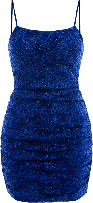 Juniors' Glitter-Lace Bodycon Dress