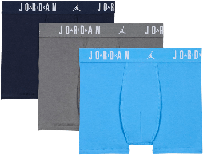 Jordan Big Kids' Flight Cotton Boxer Briefs (3-Pack)