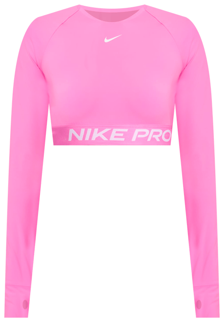 Nike Pro Dri-FIT verkürztes Longsleeve-Oberteil für Damen