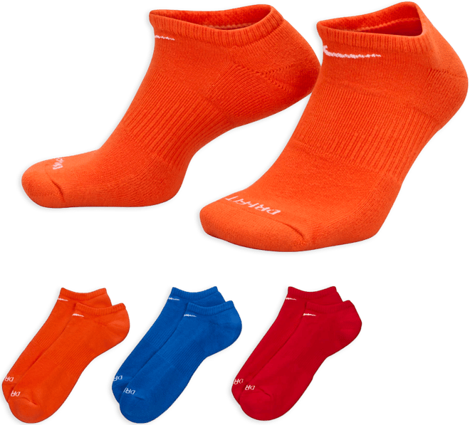 Nike Everyday Plus Cushion Training No-Show Socks (3 Pairs)