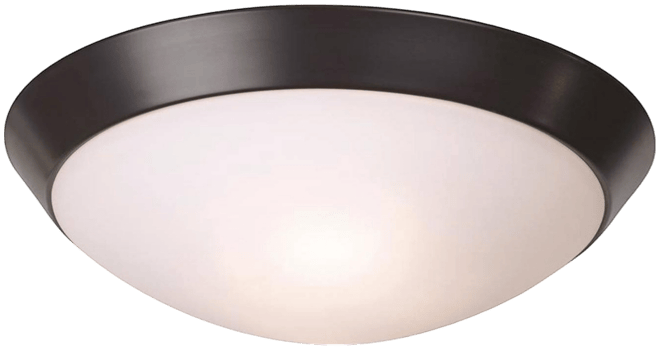 Davis Modern Small Ceiling Light Flush Mount Fixture Oil Rubbed Bronze 13" Wide Frosted Glass Dome for House Bedroom Hallway Living Room Bathroom Dini