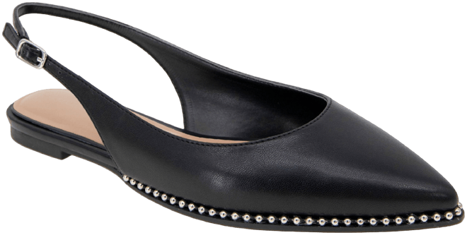 BCBGeneration Women's Valerie Studded Slingback Pointed-Toe Flats