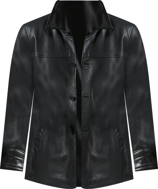 Men Samuel Leather Car Coat