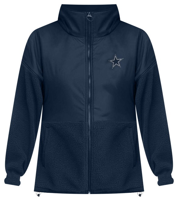 Women's  Sport Navy Dallas Cowboys Drew Sherpa Full-Zip Jacket