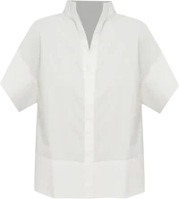 White Trapunto Stitch Sofia Shirt