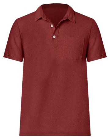 mutual weave Mens Regular Fit Short Sleeve Pocket Polo Shirt