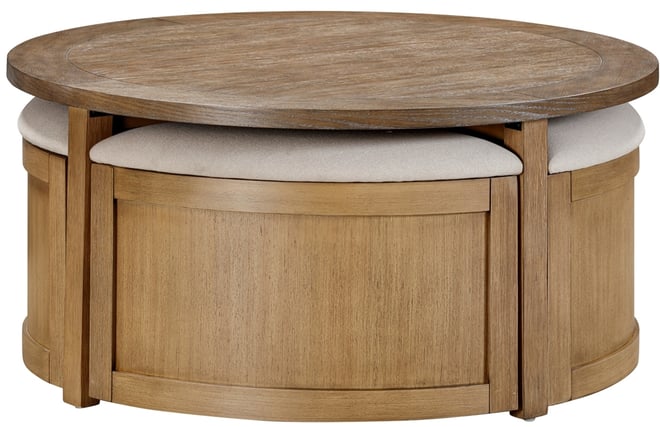 Dawnwood 42" Wood Round Cocktail Nesting Table, Created for Macy's