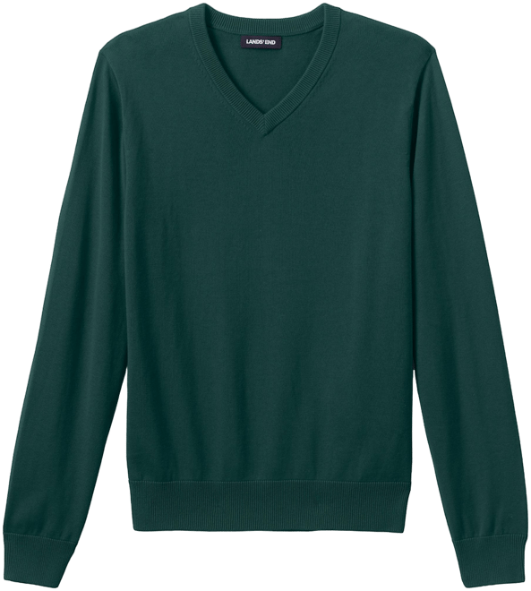 Men's Cotton Modal Fine Gauge V-neck Sweater