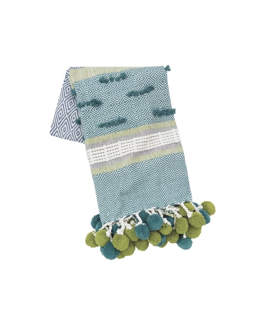 Highland Geometric Pom-Pom 50" x 60" Throw Blanket