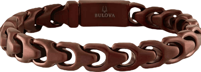 Brown-Tone Ip Stainless Steel Link Bracelet