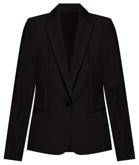 Single-Button Notched-Lapel Blazer