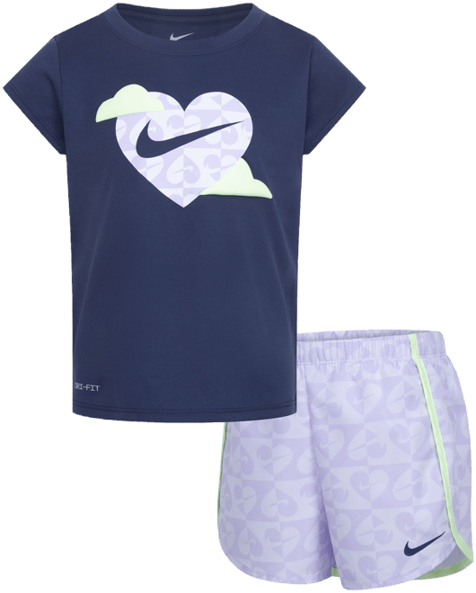 Girls 4-6x Nike Dri-FIT Sweet Swoosh Sprinter Graphic Tee & Shorts Set