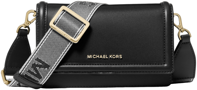 Michael  Logo Small Nylon Crossbody with Webbing Strap