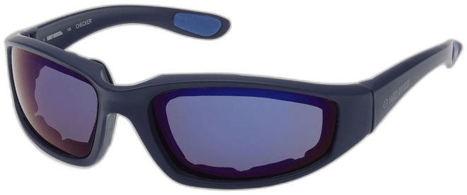 Checker Oval Mototcycle Riding Wrap Sunglasses