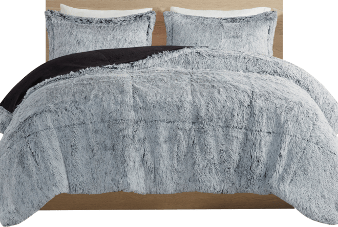 Malea Shaggy Faux-Fur 2-Pc. Comforter Set, Twin/Twin Xl