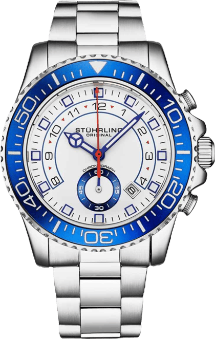 Men's Brigadier Quartz Chronograph Watch 42mm Diver With Stainless Steel Deployant Buckle