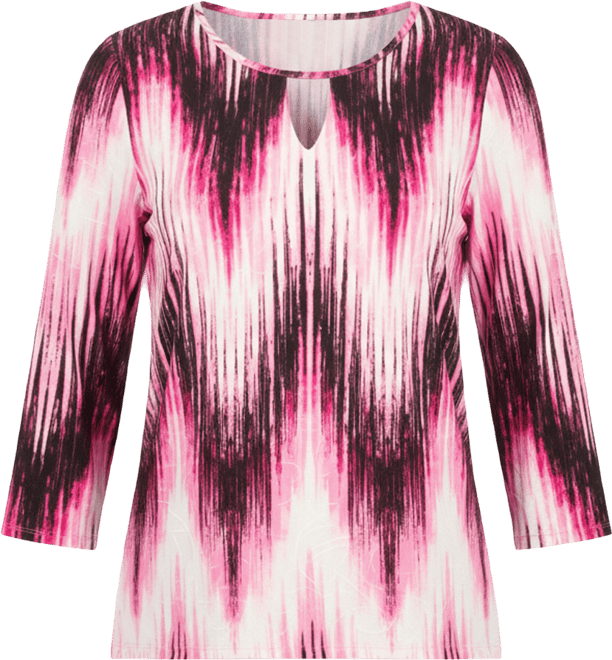 Plus Size 3/4 Sleeve Hi Lo Hem Top