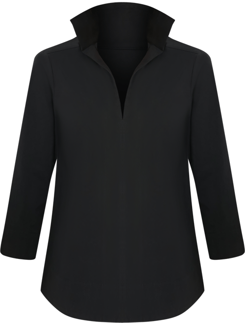 L'Appartement Stand Collar Blouse ブラック Black Margot Stand Collar Blouse | Tuckernuck