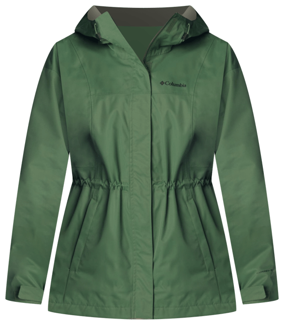 Columbia long hot sale rain jacket